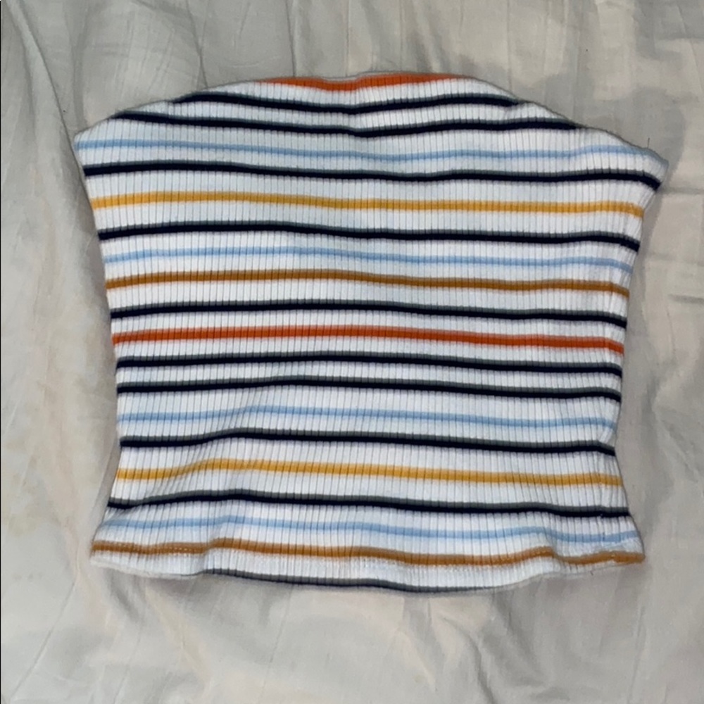striped tube top